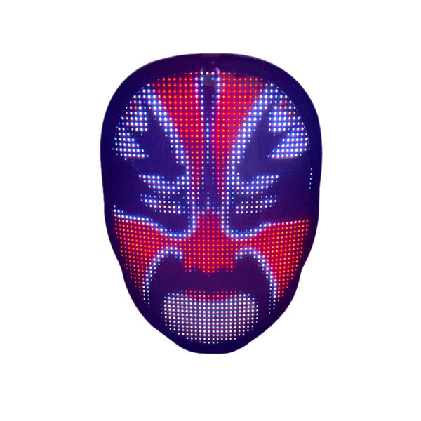 Colorful LED Halloween Face Changing Mask
